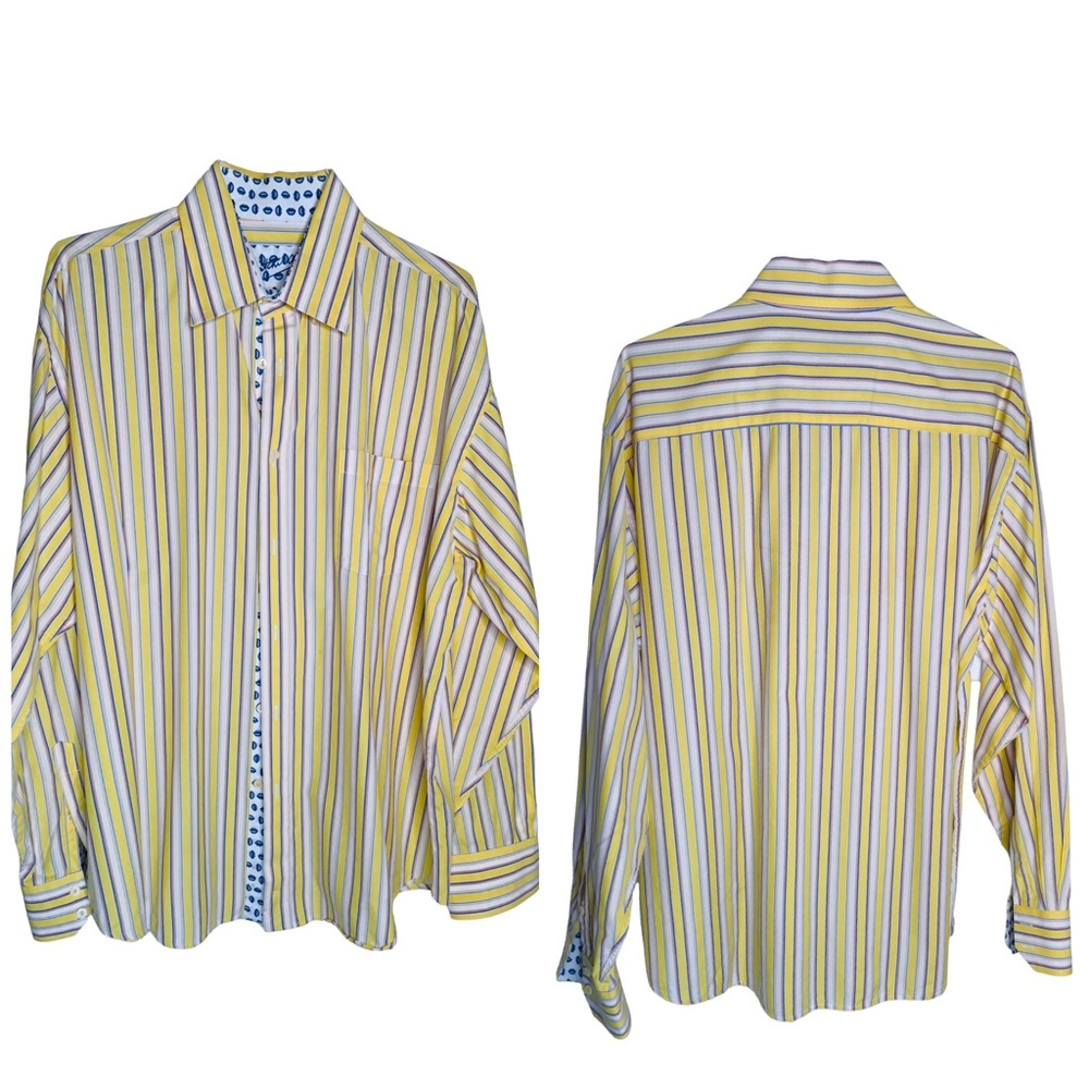 Bugatchi Uomo Designer Button Up Long Sleeve Mens… - image 1